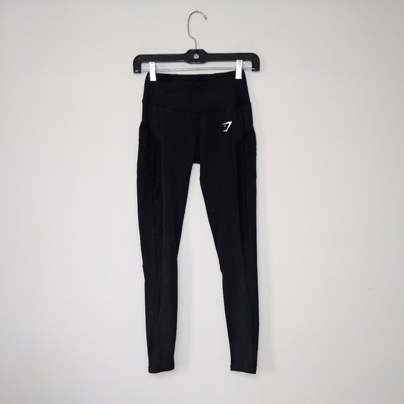 GYMSHARK Black Full Length Sleek Sculpture Mesh Sheer Panel Size XS - Picture 3 of 16